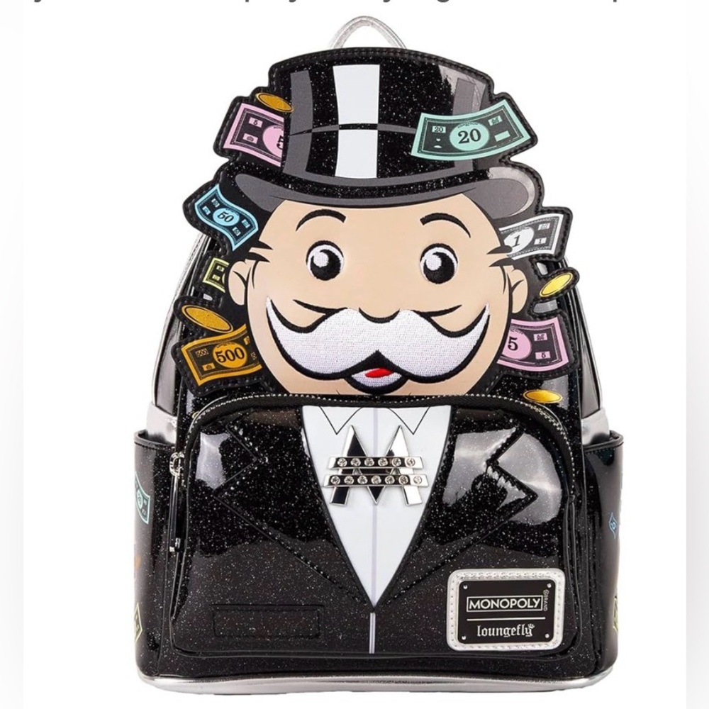 BNWT Loungefly Hasbro Monopoly Pennybags Backpack